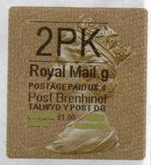 2012 '2PK' (G 4) WALSALL WELSH GOLD TYPE 3 LABEL