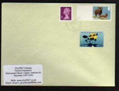 2012 (BLANK) 'SHEEP-SAAY' POST & GO + 20P CARDIFF SCOUT STAMP ON COVER