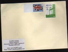 2012 (BLANK) 'UNION FLAG' + 18P NEWPORT SCOUT STAMP ON COVER
