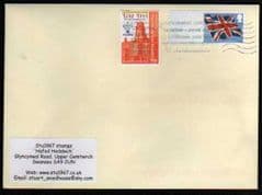 2012 (BLANK) 'UNION FLAG' + 2011 NEWPORT SCOUT STAMP ON COVER