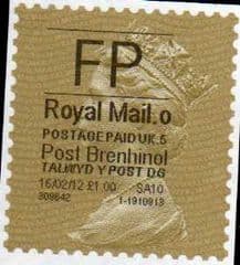 2012 'FP'( O 5) 'POST BRENHINOL' GOLD PERF