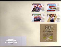 2012 'SU'(X 5)WELSH TYPE 3 + 4 X 1ST PARALYMPIC STAMPS ON COVER