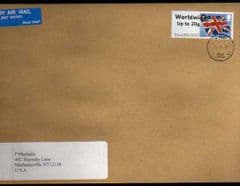2012 (W/W UPTO 20g) 'UNION FLAG'*FONT ERROR* POST & GO ON COVER TO U.S.A