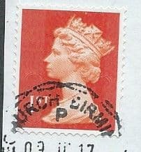 2013 1ST (S/A) 'ROYAL MAIL RED' (MTIL M13L)  MACHIN FORGERY FINE USED