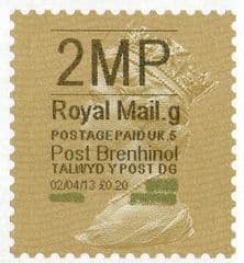 2013 '2MP'( G 5) 'POST BRENHINOL' GOLD PERF (NEW SERVICE FROM 2ND APRIL 2013)