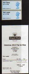 2013 2ND/2ND LARGE 'CHRISTMAS POP UP SHOP -LIVERPOOL' (2v) + RECEIPT