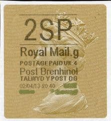 2013 '2SP' (G 4) POST BRENHINOL TYPE II (NEW SERVICE FROM 2ND APRIL 2013)