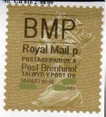 2013 'BMP'( P 4) 'POST BRENHINOL' GOLD PERF (NEW SERVICE FROM 2ND APRIL 2013)