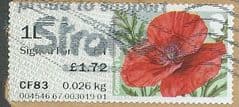 2014 1L (SIGN FOR) (B4)  'SYMBOLIC FLOWERS - COMMON POPPY' (POSTCODED)(TYPE IIa)  FINE USED