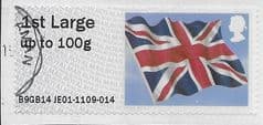 2014 1ST LARGE  (UP TO 100g) 'UNION FLAG' (B9GB14 JE01) FINE USED
