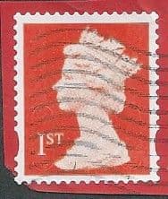 2014 1ST (S/A) 'ROYAL MAIL RED'(MTIL M14L)  MACHIN FORGERY  FINE USED