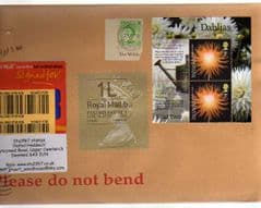 2014  ENGLISH 1L (B 4) TYPE 1 HORIZON LABEL+ 1ST DAHLIA'S ON COVER - LATE USE OF TYPE 1 LABEL