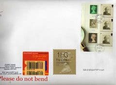 2014  ENGLISH 2LG (F 4) TYPE 1 HORIZON LABEL+ MACHINS ON COVER, LATE USE OF TYPE 1 LABEL.