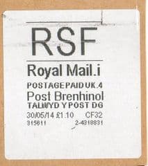 2014 RSF ( i 4)(£1.10) 'POST BRENHINOL'  NEW TARIFF   VERY RARE LATE USE