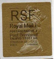 2014 RSF ( i 4)(£1.10) 'POST BRENHINOL' TYPE 2a (NEW SECURITY SLITS) RARELY SEEN WITH A FACE VALUE
