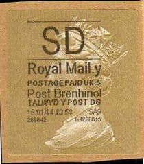 2014 'SD' (Y 5) WALSALL WELSH GOLD TYPE 3 *RARE CODE 5* (LAST MONTH OF SD)