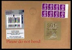 2014 SD1 (Y 4) 'WELSH TYPE 2' (FIRST DAY OF ISSUE) WITH A BLOCK OF 8 X 67P BRIGHT MAUVE ON COVER