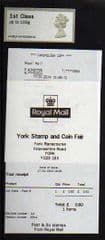 2014 U/M '1ST' POST & GO (1v)(YORK STAMP AND COIN FAIR) WITH RECEIPT