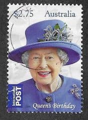 2015 '$2.75'QUEENS BIRTHDAY'  FINE USED*