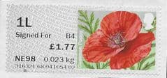 2017 1L SIGNED FOR (B 4) 'SYMBOLIC FLOWERS -COMMON POPPY (R17YAL)'(POSTCODED)