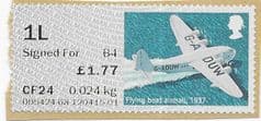 2017 1L SIGNED FOR' (B4)(POSTCODED) 'HERITAGE MAIL BY AIR' FINE USED