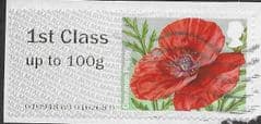 2017 1ST (UP TO 100g) 'COMMON POPPY' (R17YAL) FINE USED