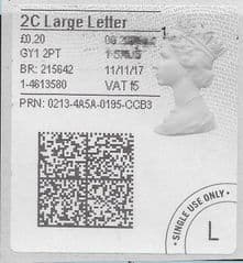 2017 2C LARGE LETTER ( f 5) TYPE 4b HORIZON LABEL ( 2D BARCODED)