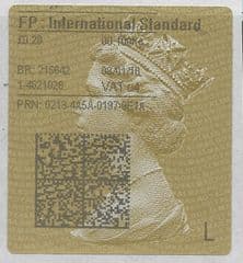 2017 FP: INTERNATIONAL STANDARD (O4) TYPE 4 PRINTING ON GOLD TYPE 2a LABEL