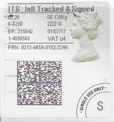 2017 ITS: INTERNATIONAL TRACKED AND SIGNED (U4) TYPE 4b LABEL
