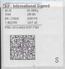 2018 FP: INTERNATIONAL SIGNED (O5)( NEW TYPE 4 PRINTING ON OLD WHITE LABEL)
