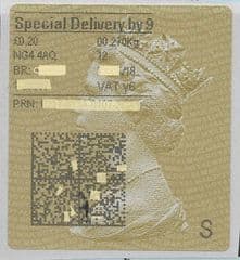 2018 SPECIAL DELIVERY BY 9  (Y 6) ( NEW TYPE 4 PRINTING ON GOLD TYPE 1 LABEL)