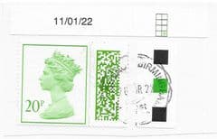 2022 20P (S/A ) 'LIGHT GREEN ' (DATE, T/L AND GRID TAGS) FINE USED
