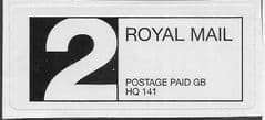 2ND (S/A) POSTAGE PAID (REF: HQ141) LABEL