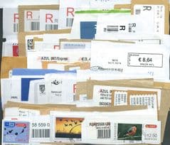 50x  VARIOUS WORLDWIDE REGISTERED LABELS.  WILL INCLUDE DUPLICATES.