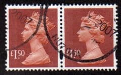 PAIR OF £1.50 'BROWN RED (2003)' FINE USED