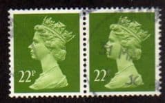 PAIR OF 22P 'YELLOW GREEN' FINE USED