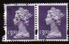 PAIR OF £3.00 'DULL VIOLET' FINE USED