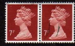 PAIR OF 7P 'BROWNISH RED (HARRISON) FINE USED