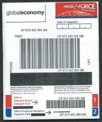 PARCELFORCE ' GLOBALECONOMY' (PFU533) (OVPT OVER E.M.S, GLS AND GB LOGO'S)