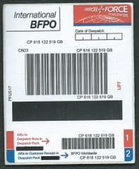 PARCELFORCE ' INT'L B.F.P.O' (PFU517) (OVPT OVER E.M.S) , GLS AND GB