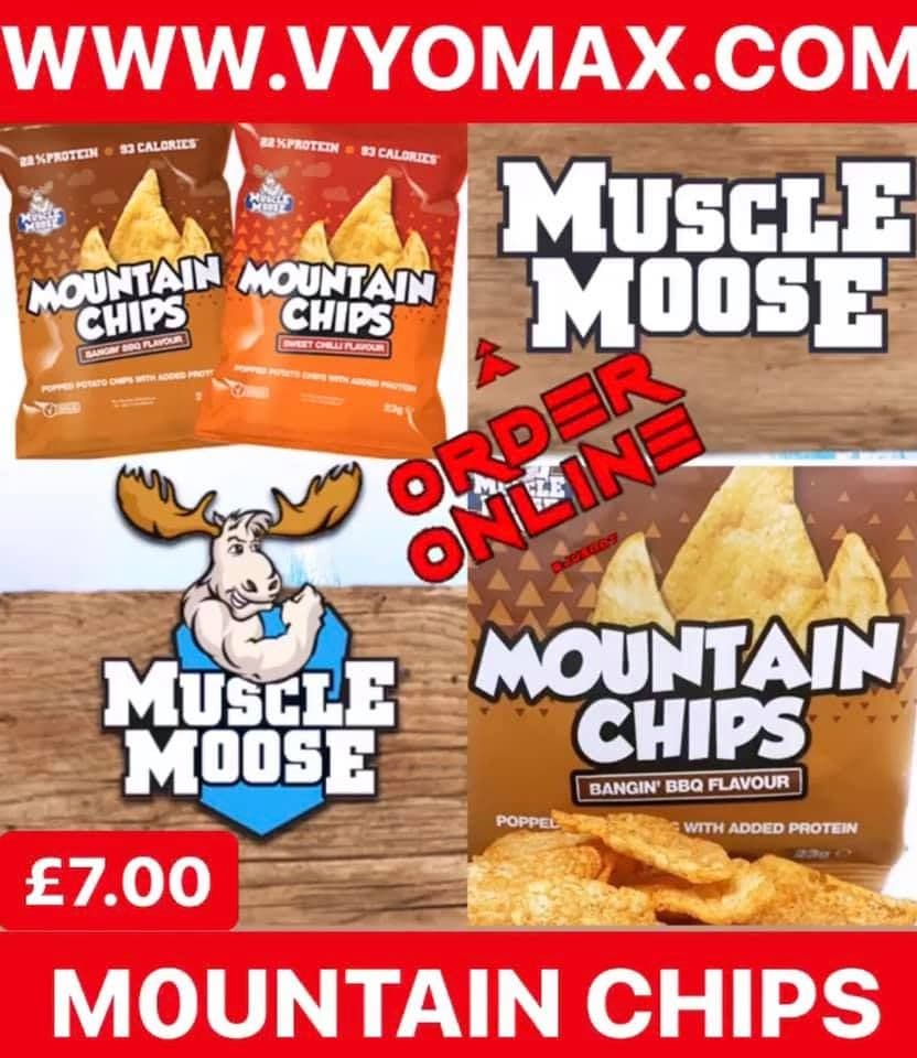 MUSCLE MOOSE MOUNTAIN CHIPS BOX OF 6 X 23G