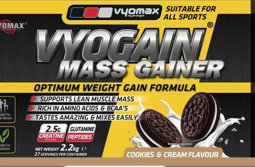 VYOGAIN® MASS GAIN POWDER 2.2KG COOKIES AND CREAM