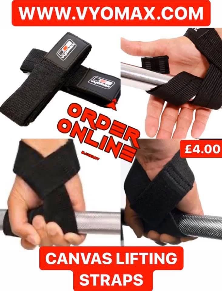 Vyomax Weight Lifting Wrist Straps Power Training Hand Wrist Bar Cotton Support